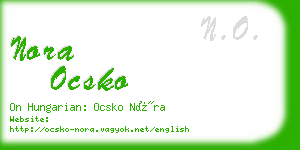 nora ocsko business card